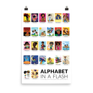african american flash card poster print only