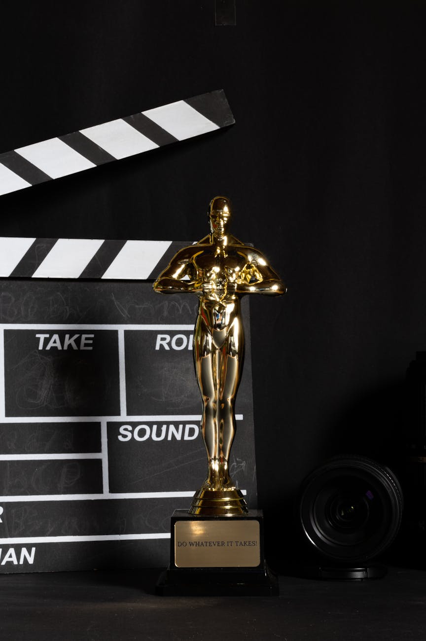 academy award scene with clapper board